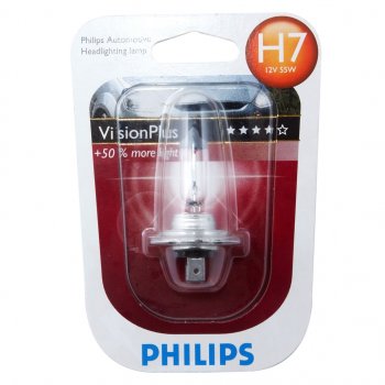 1 089 р. Лампа 12V H7 55W PX26d +60% блистер (1шт.) Visionplus PHILIPS PHILIPS 12972vpb1  с доставкой в г. Кемерово. Увеличить фотографию 1