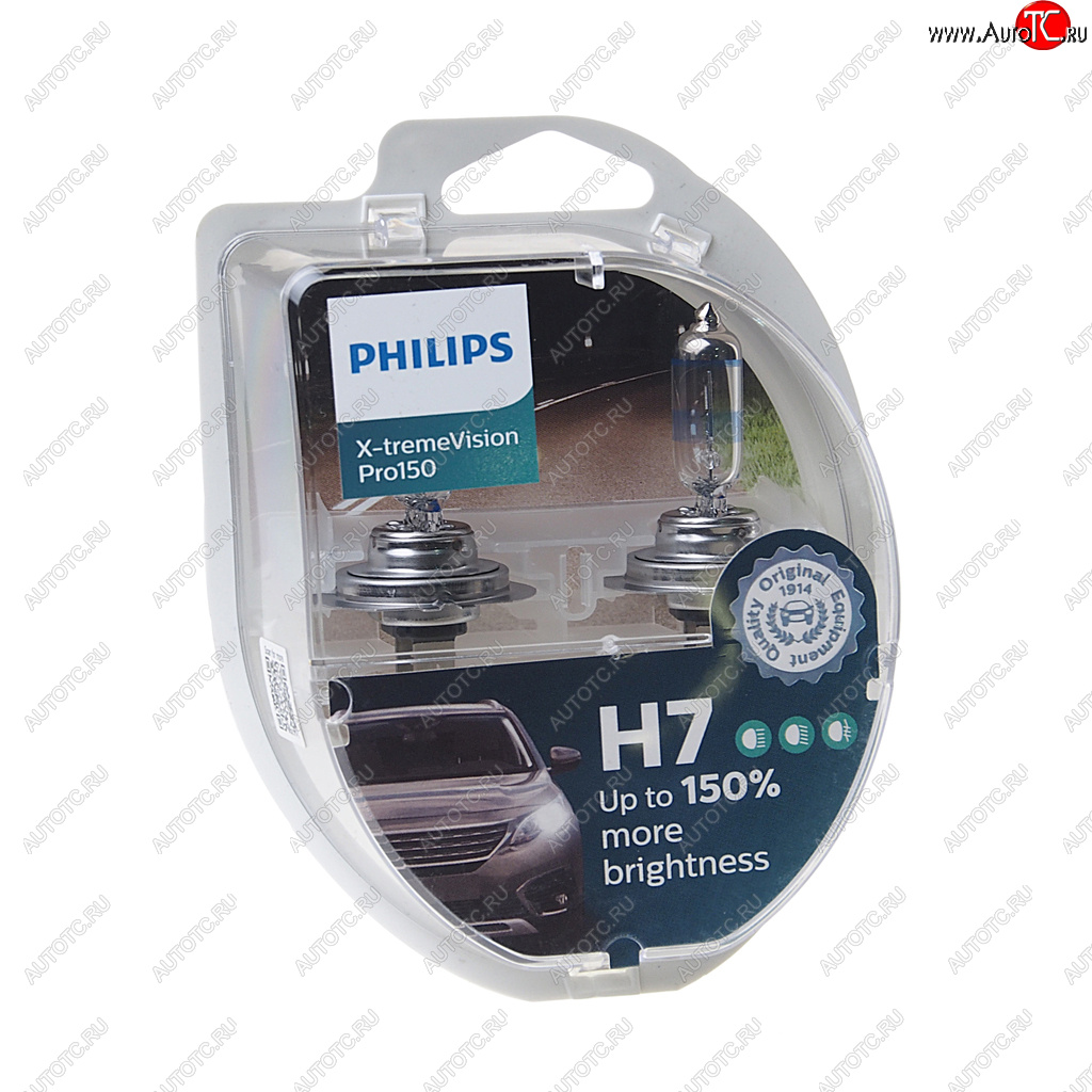 3 499 р. Лампа 12V H7 55W PX26d +150% бокс (2шт.) X-Treme Vision Pro 150 PHILIPS PHILIPS 12972xvpro2  с доставкой в г. Кемерово