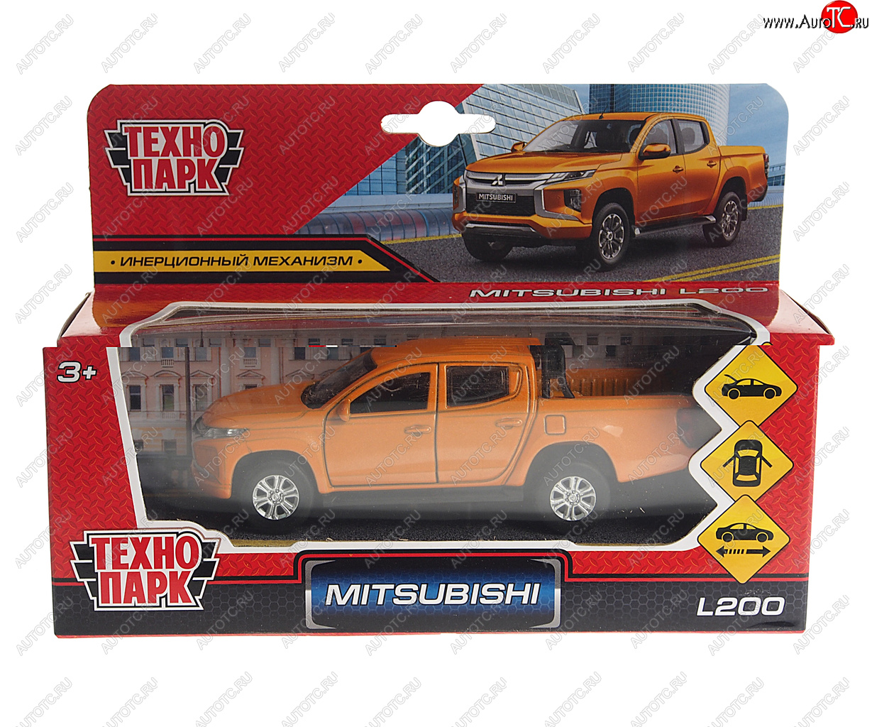 829 р. Модель автомобиля MITSUBISHI L200 металлическая ТЕХНОПАРК ТЕХНОПАРК 12 fil-gy  с доставкой в г. Кемерово