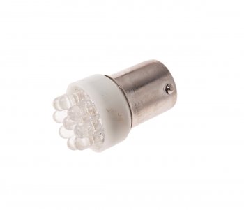 184 р. Лампа светодиодная 12V R10W BA15s 9 светодиодов белая МАЯК МАЯК 12t15-w9led МАЯК 12t15-w9led  с доставкой в г. Кемерово. Увеличить фотографию 1