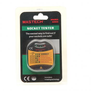 1 079 р. Тестер розеток MS6860D MASTECH MASTECH 13-1260  с доставкой в г. Кемерово. Увеличить фотографию 3