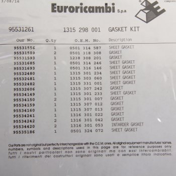 26 849 р. Прокладка КАМАЗ КПП ZF 16S151 комплект ZF 1315298001  с доставкой в г. Кемерово. Увеличить фотографию 2