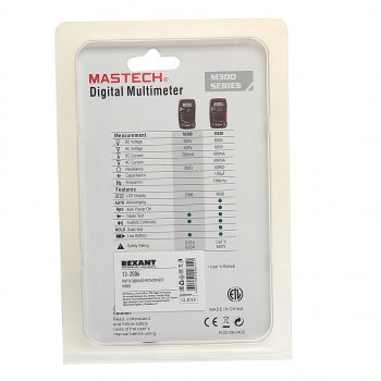 1 439 р. Мультиметр портативный M300 MASTECH MASTECH 13-2006  с доставкой в г. Кемерово. Увеличить фотографию 3