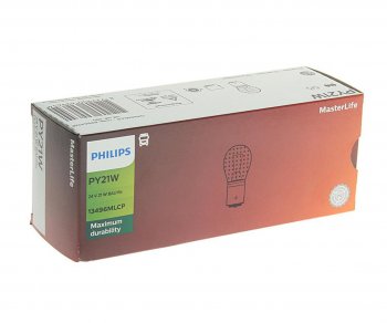 167 р. Лампа 24V PY21W BAU15s желтая Master Life PHILIPS PHILIPS 13496mlcp  с доставкой в г. Кемерово. Увеличить фотографию 2