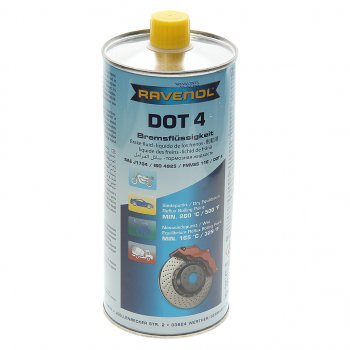 3 199 р. Жидкость тормозная DOT-4 1л RAVENOL RAVENOL 1350601-001  с доставкой в г. Кемерово. Увеличить фотографию 1