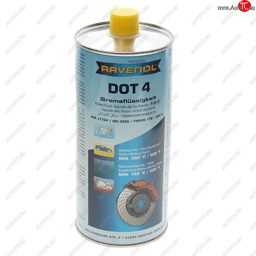 3 199 р. Жидкость тормозная DOT-4 1л RAVENOL RAVENOL 1350601-001  с доставкой в г. Кемерово