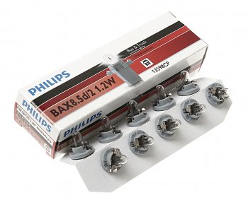 133 р. Лампа 24V 1.2W Bax8.5d серый патрон PHILIPS PHILIPS 13598cp PHILIPS 13598cp  с доставкой в г. Кемерово. Увеличить фотографию 1