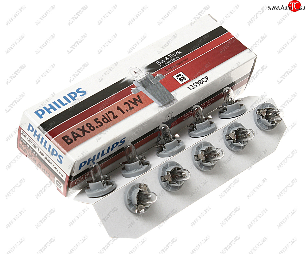 133 р. Лампа 24V 1.2W Bax8.5d серый патрон PHILIPS PHILIPS 13598cp PHILIPS 13598cp  с доставкой в г. Кемерово