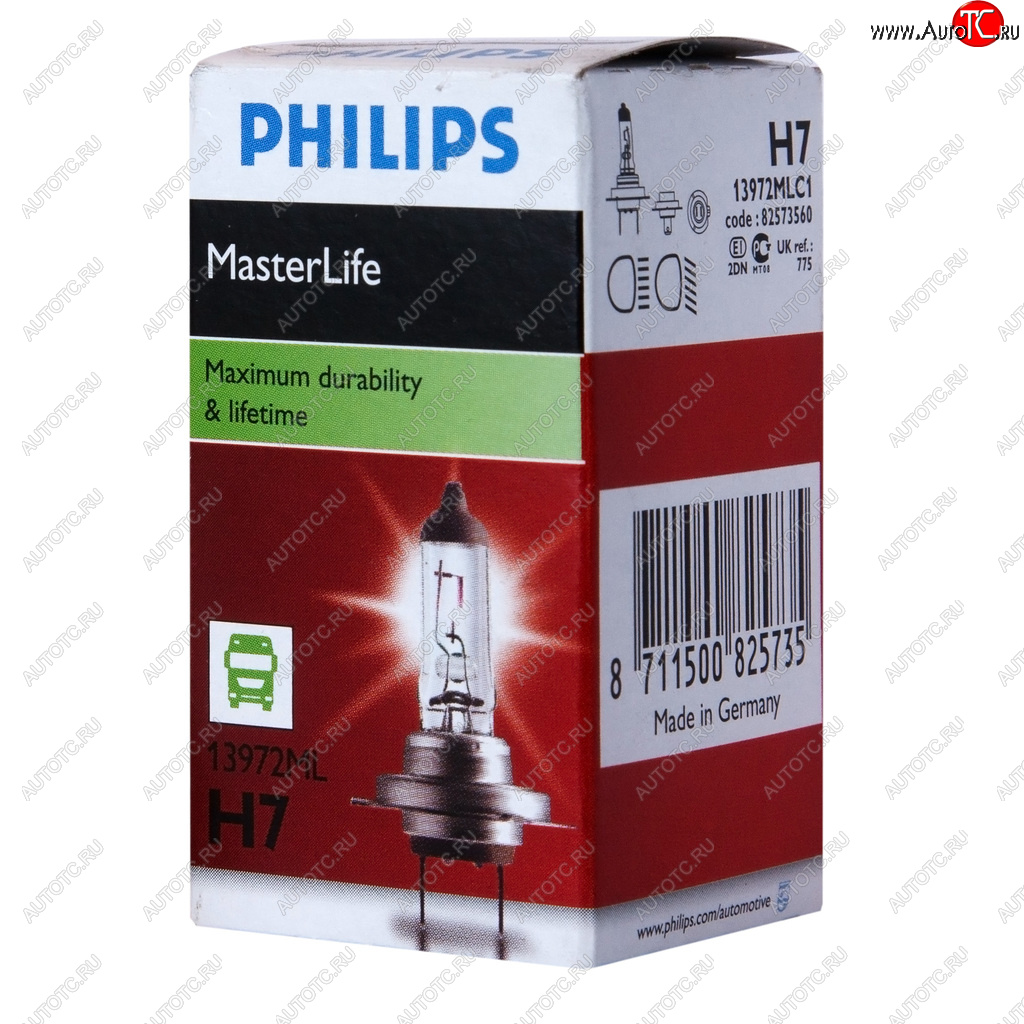 1 199 р. Лампа 24V H7 70W PX26d Master Life PHILIPS PHILIPS 13972mlc1  с доставкой в г. Кемерово