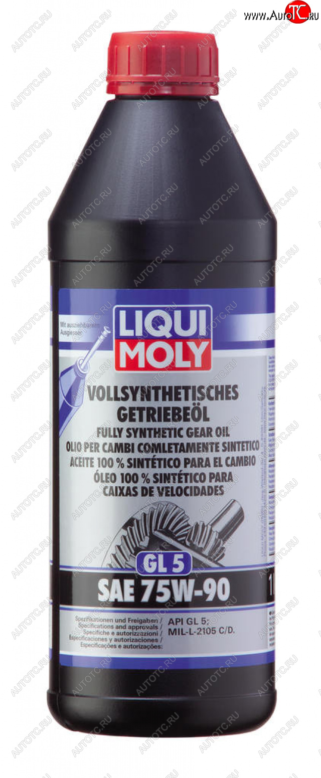 3 199 р. Масло трансмиссионное VOLLSYNTHETISCHES GETRIEBEOIL GL-5 75W90 синт.1л LIQUI MOLY LIQUI MOLY 1414  с доставкой в г. Кемерово