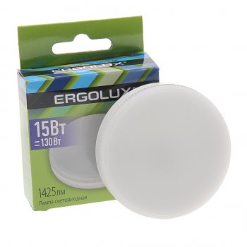 163 р. Лампа светодиодная GX53 15W(130W) 220V дневной свет ERGOLUX ERGOLUX 14240  с доставкой в г. Кемерово. Увеличить фотографию 1