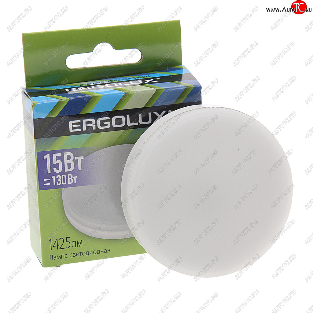 163 р. Лампа светодиодная GX53 15W(130W) 220V дневной свет ERGOLUX ERGOLUX 14240  с доставкой в г. Кемерово