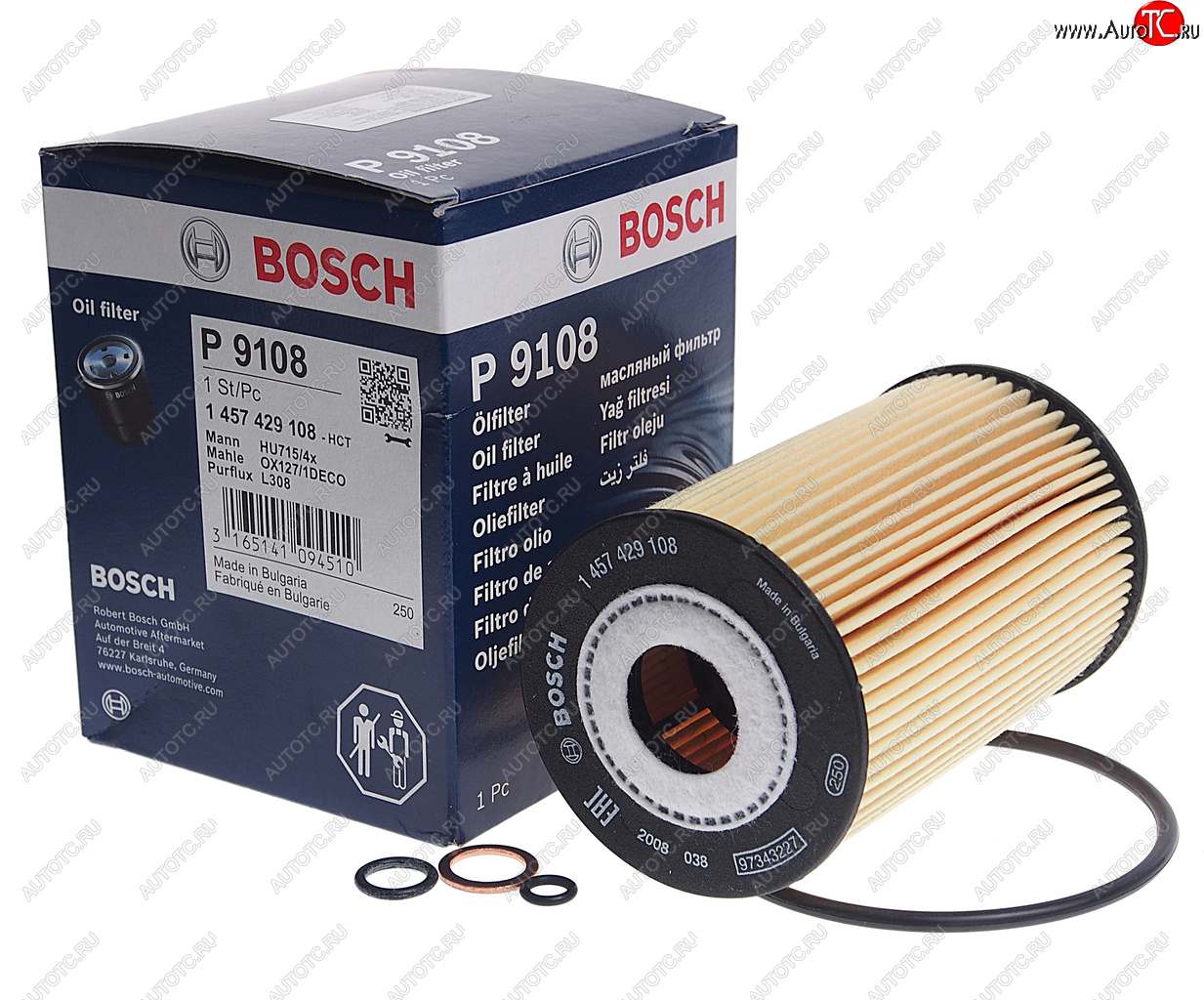 539 р. Фильтр масляный BMW 3 (E36,E46) (M40M42-M44),5 (E34),Z3 (E36) (M43) BOSCH BOSCH 1457429108  с доставкой в г. Кемерово