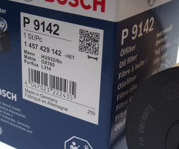 1 199 р. Фильтр масляный VW Touareg (10-) AUDI A6 (-05),A8 (-02),Q7 (06-) PORSCHE Cayene BOSCH BOSCH 1457429142 BOSCH 1457429142  с доставкой в г. Кемерово. Увеличить фотографию 2