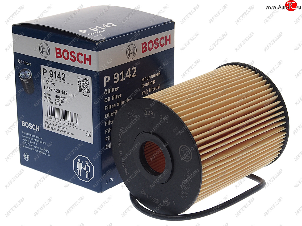 1 199 р. Фильтр масляный VW Touareg (10-) AUDI A6 (-05),A8 (-02),Q7 (06-) PORSCHE Cayene BOSCH BOSCH 1457429142 BOSCH 1457429142  с доставкой в г. Кемерово