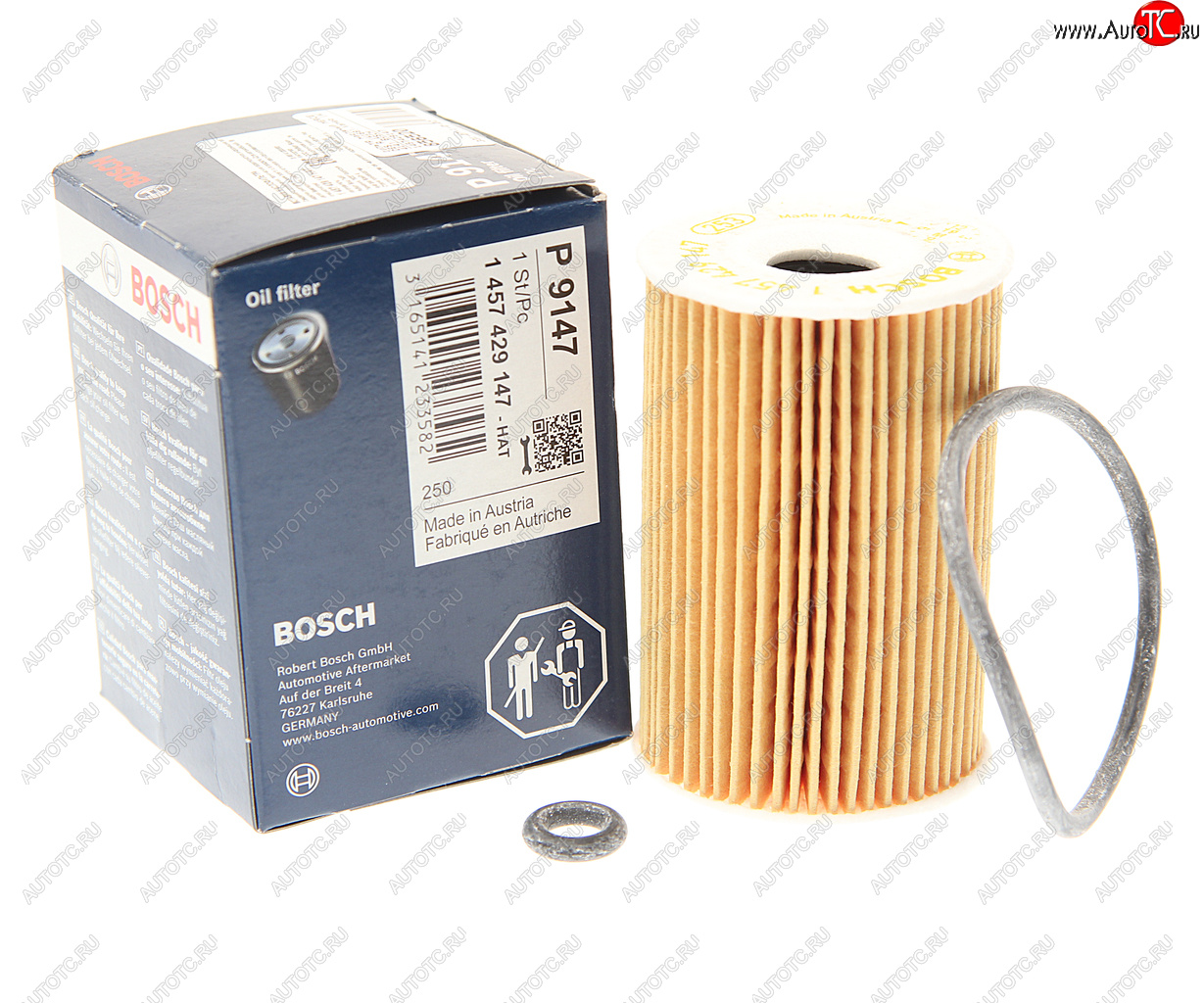 539 р. Фильтр масляный MERCEDES A (W168),Vaneo (W414) BOSCH BOSCH 1457429147  с доставкой в г. Кемерово
