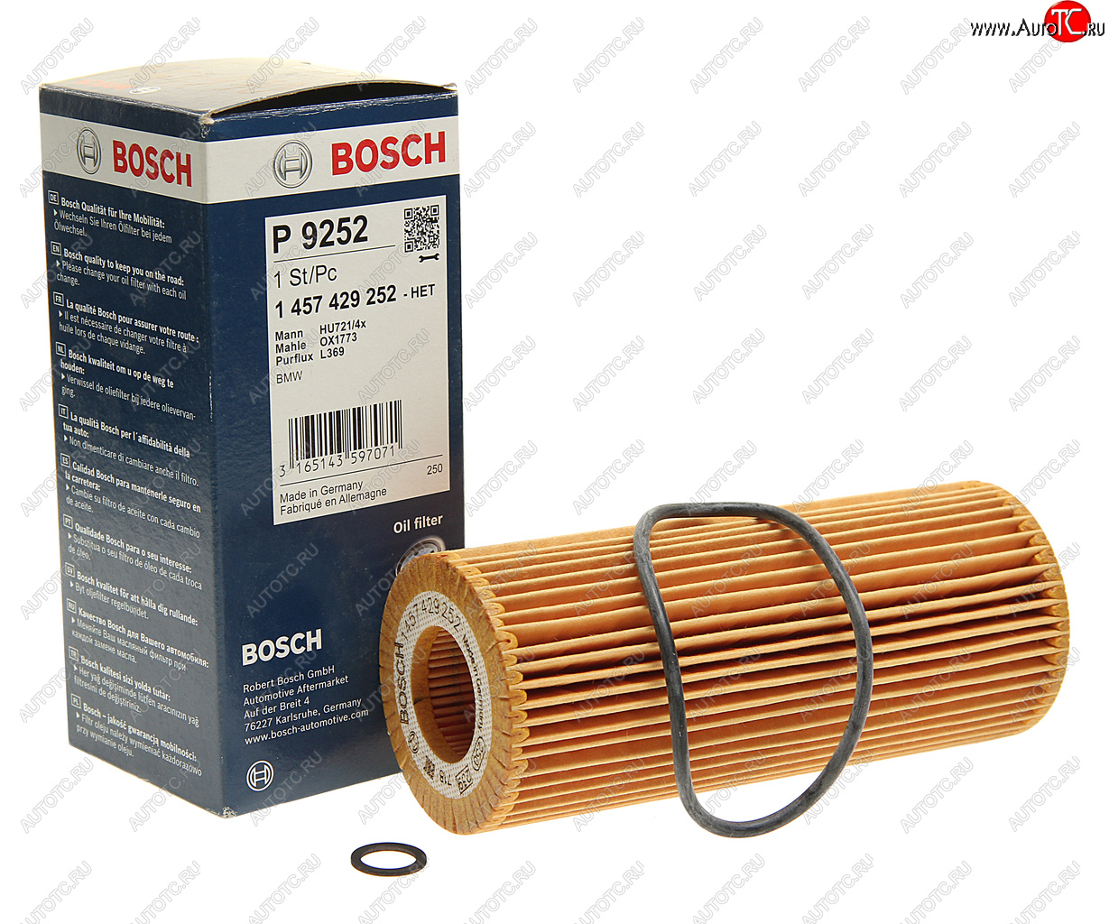 939 р. Фильтр масляный BMW 3 (E46,E90),5 (E60),X5 (E53) BOSCH BOSCH 1457429252 BOSCH 1457429252  с доставкой в г. Кемерово