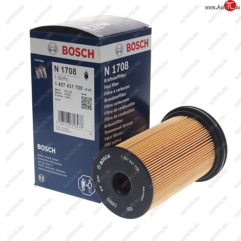 799 р. Фильтр топливный BMW 3 (E36,E46) (98-05) BOSCH BOSCH 1457431708  с доставкой в г. Кемерово