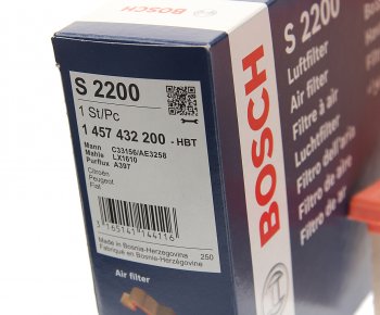 779 р. Фильтр воздушный PEUGEOT 406 (00-04) CITROEN C5 (01-04) BOSCH BOSCH 1457432200  с доставкой в г. Кемерово. Увеличить фотографию 2