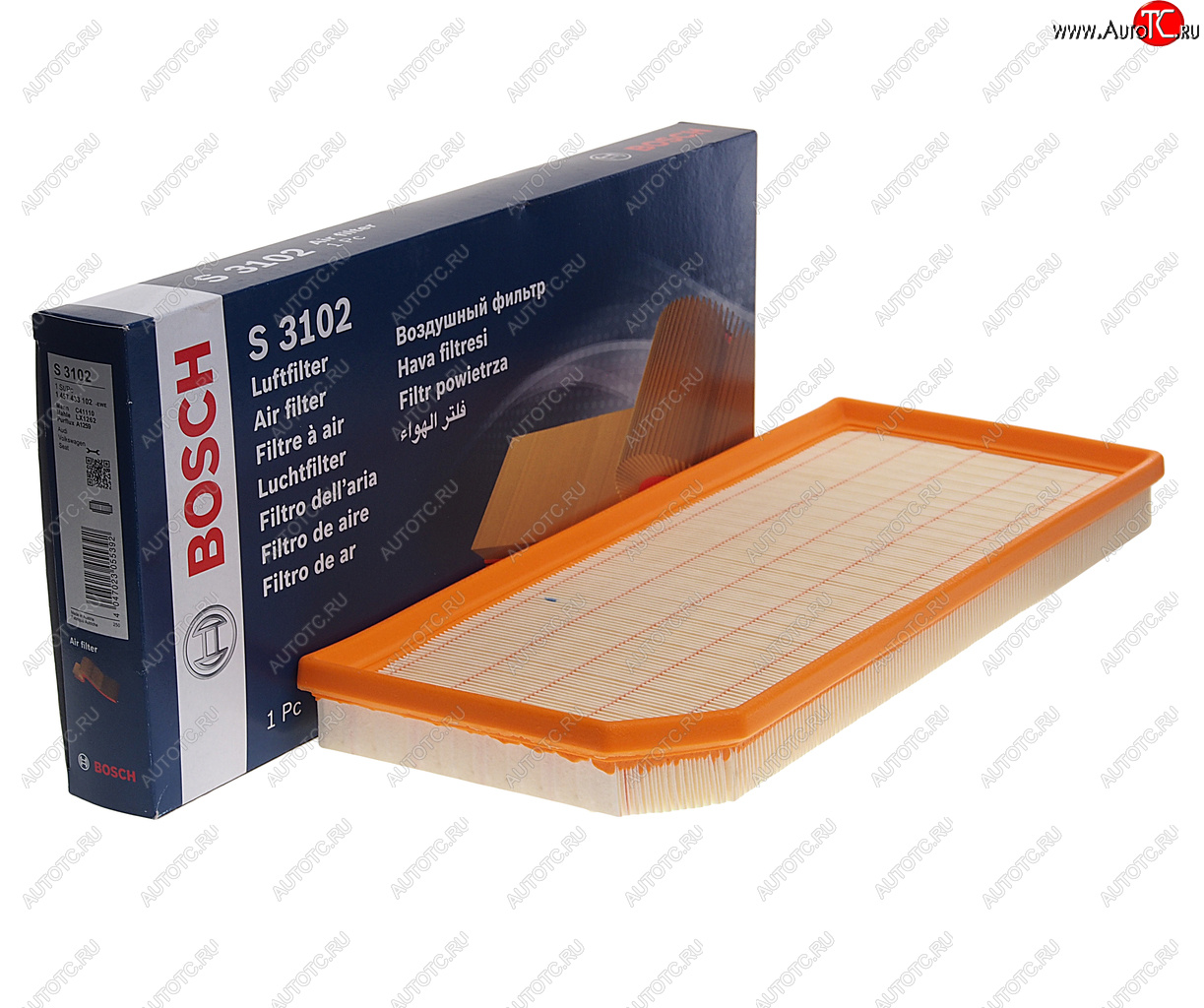 2 799 р. Фильтр воздушный VW Golf 5,Passat B6 (2.0 TFSI) AUDI A3 (04-) BOSCH BOSCH 1457433102 BOSCH 1457433102  с доставкой в г. Кемерово