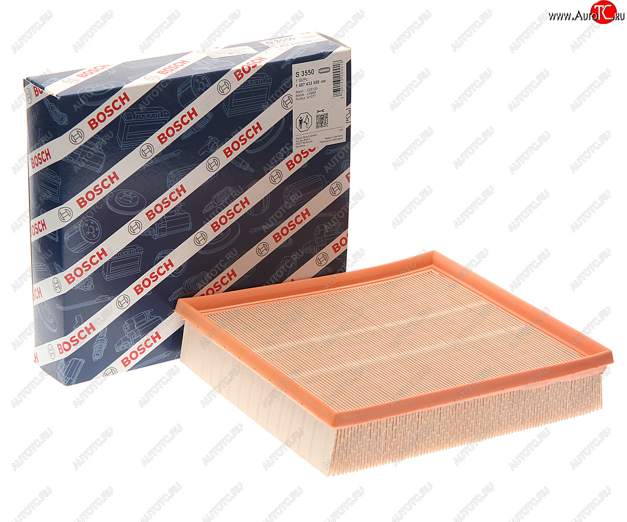 1 369 р. Фильтр воздушный ROVER 75 (99-05) (1.8 T1.82.02.5) BOSCH BOSCH 1457433550  с доставкой в г. Кемерово