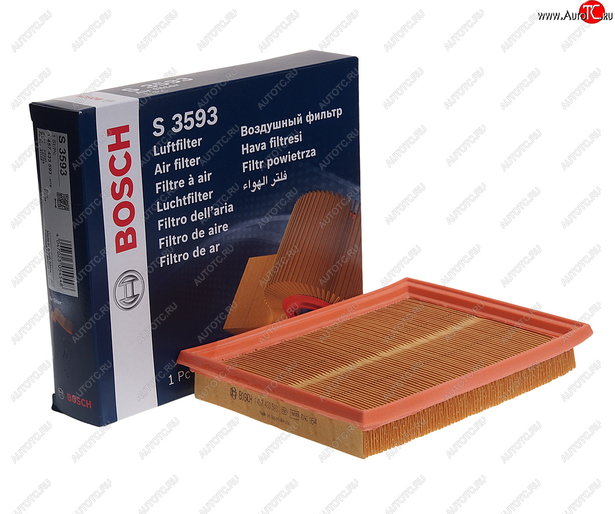 799 р. Фильтр воздушный FORD Fiesta 5 (01-),Fusion (02-) MAZDA 2 (03-) BOSCH BOSCH 1457433593  с доставкой в г. Кемерово