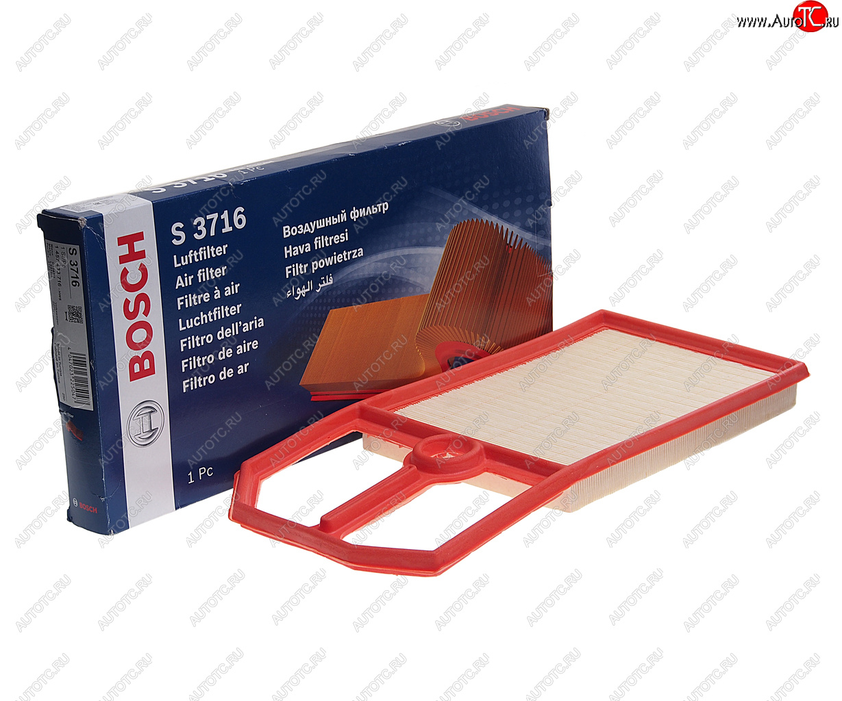 989 р. Фильтр воздушный VW Golf 4 (00-) SEAT Ibiza 2,3,4,Tolledo 2 SKODA Octavia BOSCH BOSCH 1457433716 BOSCH 1457433716  с доставкой в г. Кемерово