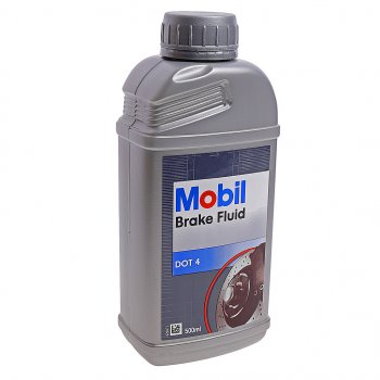 699 р. Жидкость тормозная DOT-4 0.5л MOBIL MOBIL 150906r  с доставкой в г. Кемерово. Увеличить фотографию 1