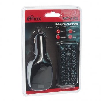 589 р. Модулятор FM плеер RITMIX RITMIX 15118383  с доставкой в г. Кемерово. Увеличить фотографию 1