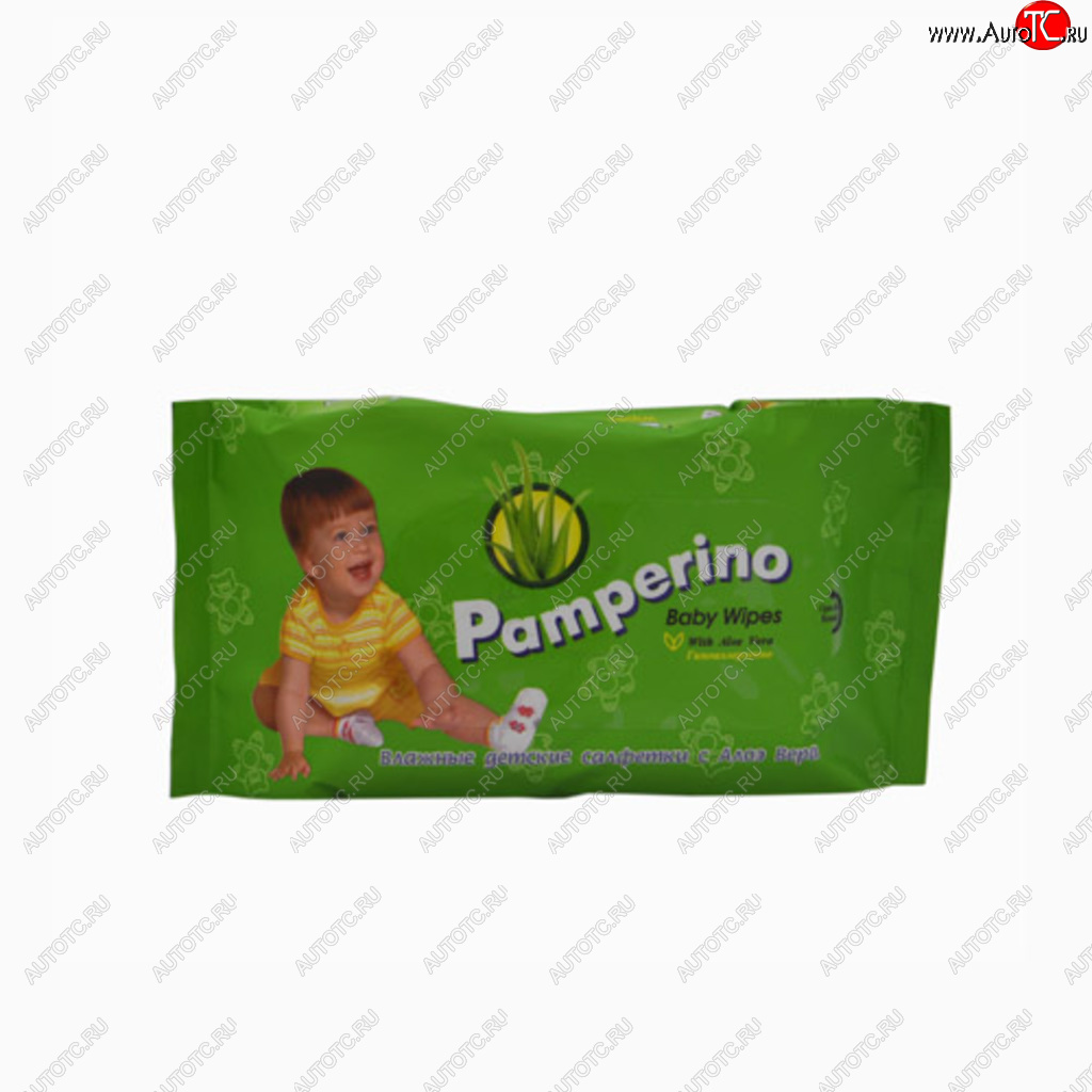 205 р. Салфетка влажная детская 25х15см в мягкой упаковке 80шт. PAMPERINO АВАНГАРД 15308  с доставкой в г. Кемерово