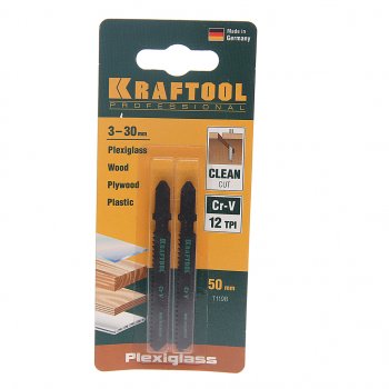 204 р. Пилка для лобзика набор 2шт. дерево 55мм KRAFTOOL KRAFTOOL 159535-2  с доставкой в г. Кемерово. Увеличить фотографию 1