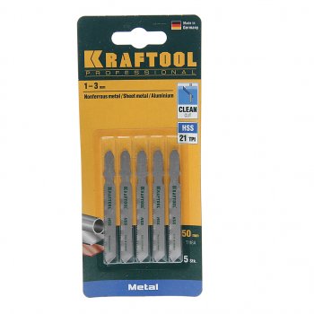 529 р. Пилка для лобзика набор 5шт. металл 50мм KRAFTOOL KRAFTOOL 159551-1.2-s5  с доставкой в г. Кемерово. Увеличить фотографию 1