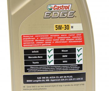 1 899 р. Масло моторное EDGE M 5W30 синт.1л CASTROL CASTROL 15c452  с доставкой в г. Кемерово. Увеличить фотографию 2