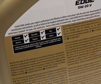 8 999 р. Масло моторное EDGE V 0W20 синт.5л CASTROL CASTROL 15f709  с доставкой в г. Кемерово. Увеличить фотографию 2