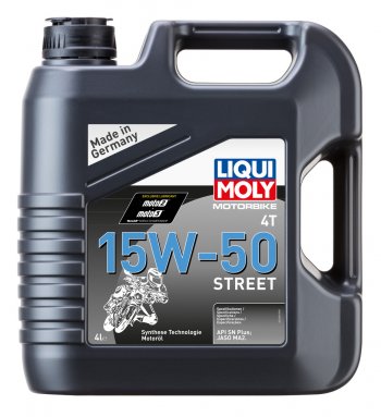 5 249 р. Масло моторное для 4-х тактных двигателей MOTORBIKE 4T STREET 15W50 синт.4л LIQUI MOLY LIQUI MOLY 1689  с доставкой в г. Кемерово. Увеличить фотографию 1