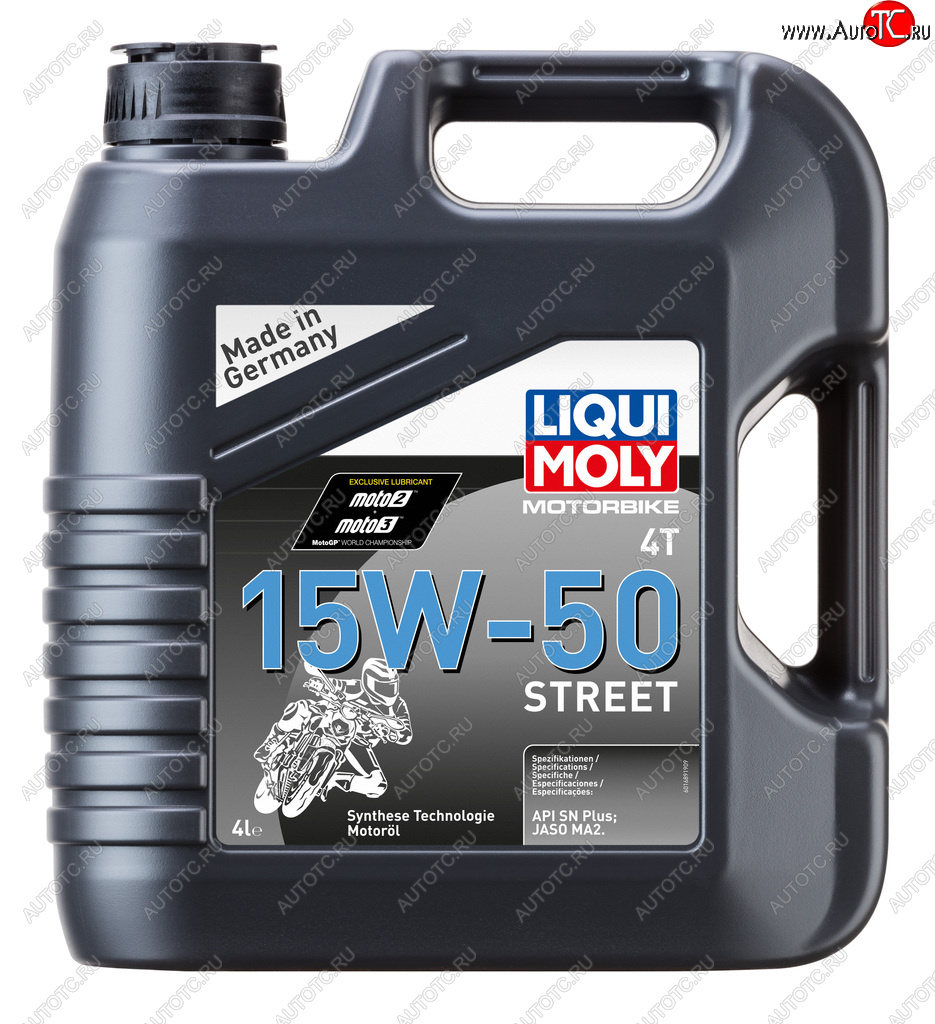 5 249 р. Масло моторное для 4-х тактных двигателей MOTORBIKE 4T STREET 15W50 синт.4л LIQUI MOLY LIQUI MOLY 1689  с доставкой в г. Кемерово