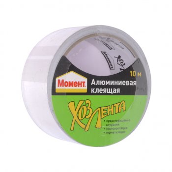 319 р. Скотч алюминиевый 10м Хозяйственная Лента МОМЕНТ HENKEL 1690067  с доставкой в г. Кемерово. Увеличить фотографию 1