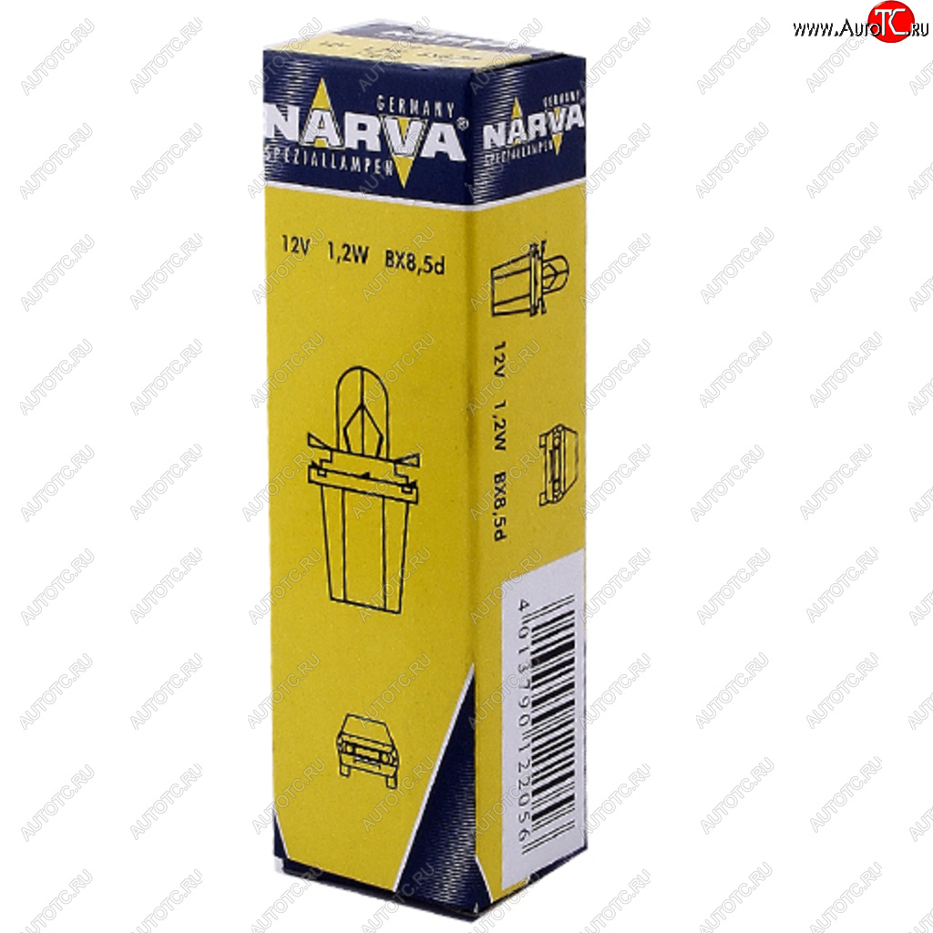 65 р. Лампа 12V 1.2W BAX8.5d1.5 синий патрон Plastic Base NARVA NARVA 170293000  с доставкой в г. Кемерово