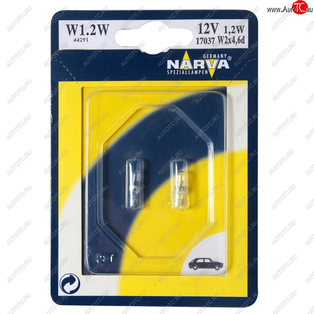 59 р. Лампа 12V W1.2W W2x4.6d блистер (2шт.) NARVA NARVA 170374000  с доставкой в г. Кемерово
