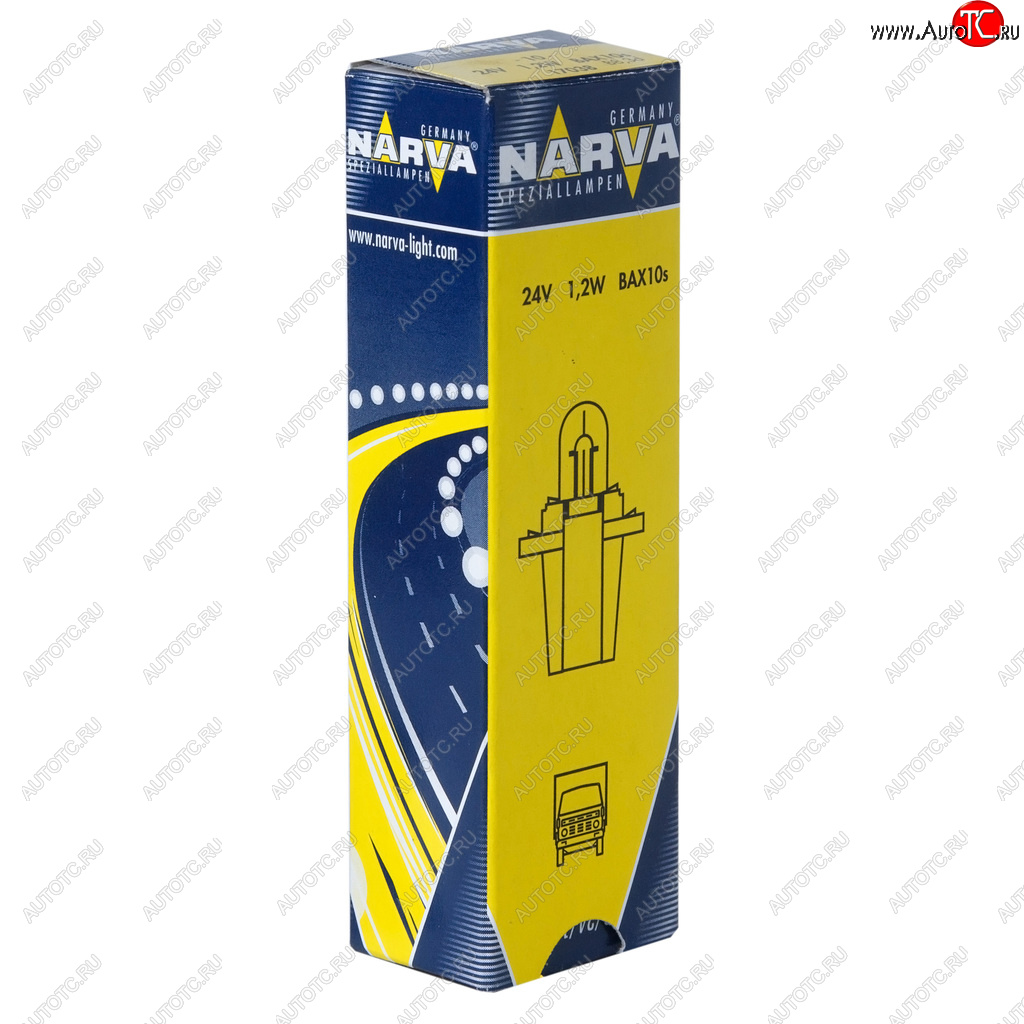 101 р. Лампа 24V 1.2W BAX8.3d1.35 серый патрон Plastic Base NARVA NARVA 170383000  с доставкой в г. Кемерово