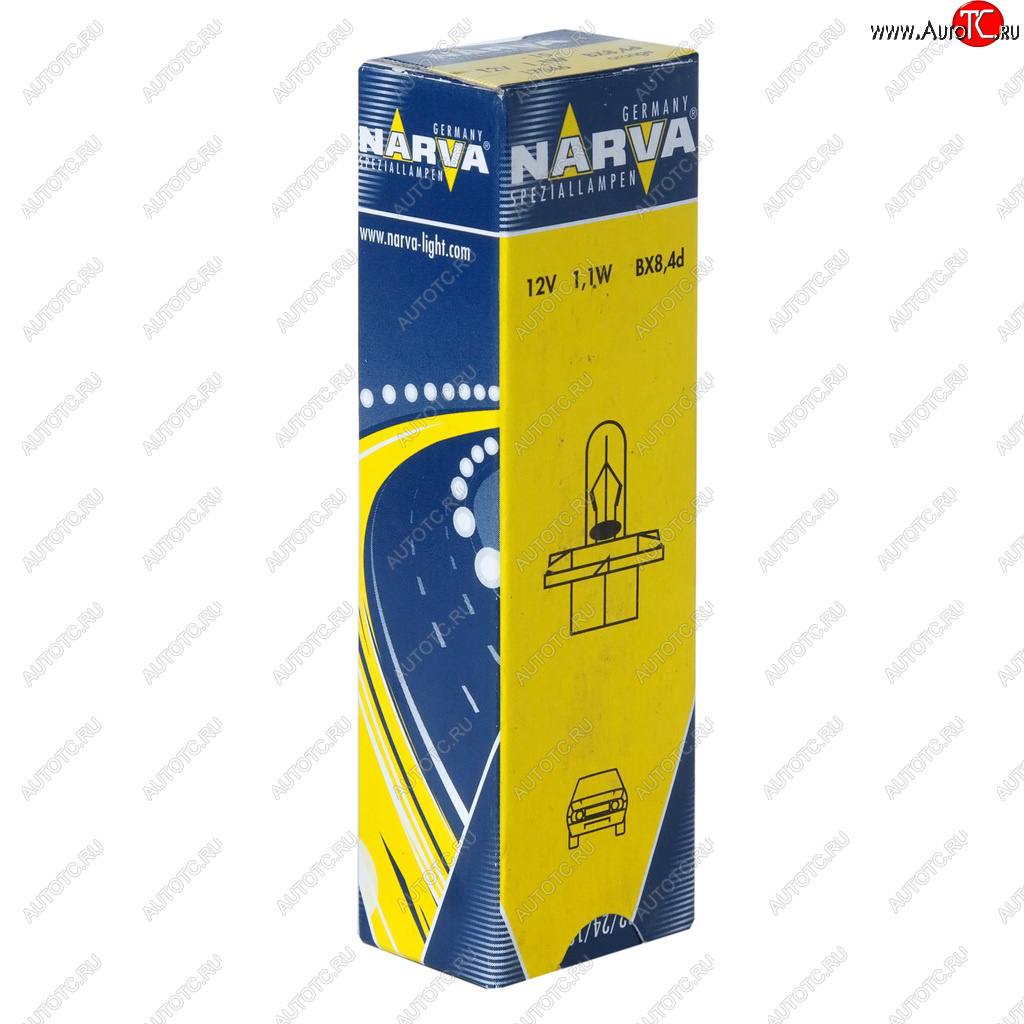 66 р. Лампа 12V 1.1W BX8.4d оранжевый патрон Plastic Base NARVA NARVA 170463000  с доставкой в г. Кемерово