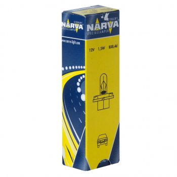69 р. Лампа 12V 1.5W BX8.4d бежевый патрон Plastic Base NARVA NARVA 170483000  с доставкой в г. Кемерово. Увеличить фотографию 1