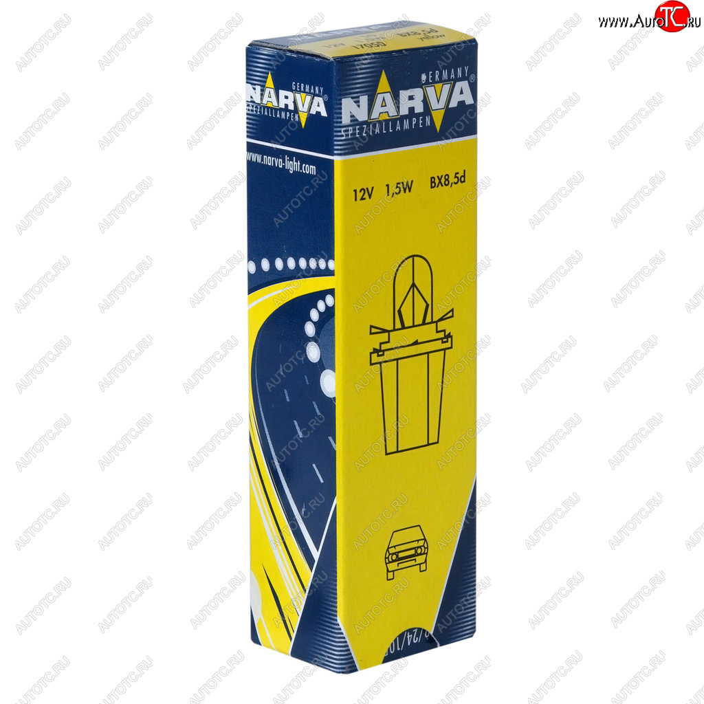 77 р. Лампа 12V 1.5W BX8.5d желтый патрон Plastic Base NARVA NARVA 170503000  с доставкой в г. Кемерово