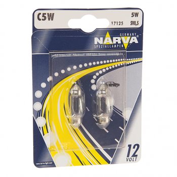 113 р. Лампа 12V C5W SV8.5 блистер (2шт.) Festoon NARVA NARVA 171254000  с доставкой в г. Кемерово. Увеличить фотографию 1