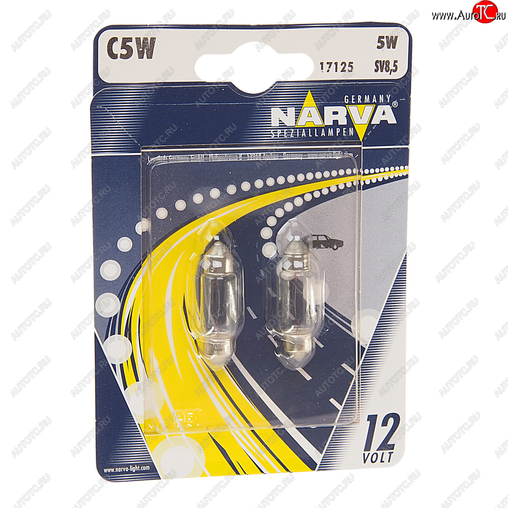 113 р. Лампа 12V C5W SV8.5 блистер (2шт.) Festoon NARVA NARVA 171254000  с доставкой в г. Кемерово