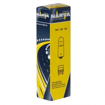 38 р. Лампа 24V T4W BA9s NARVA NARVA 171413000  с доставкой в г. Кемерово. Увеличить фотографию 1