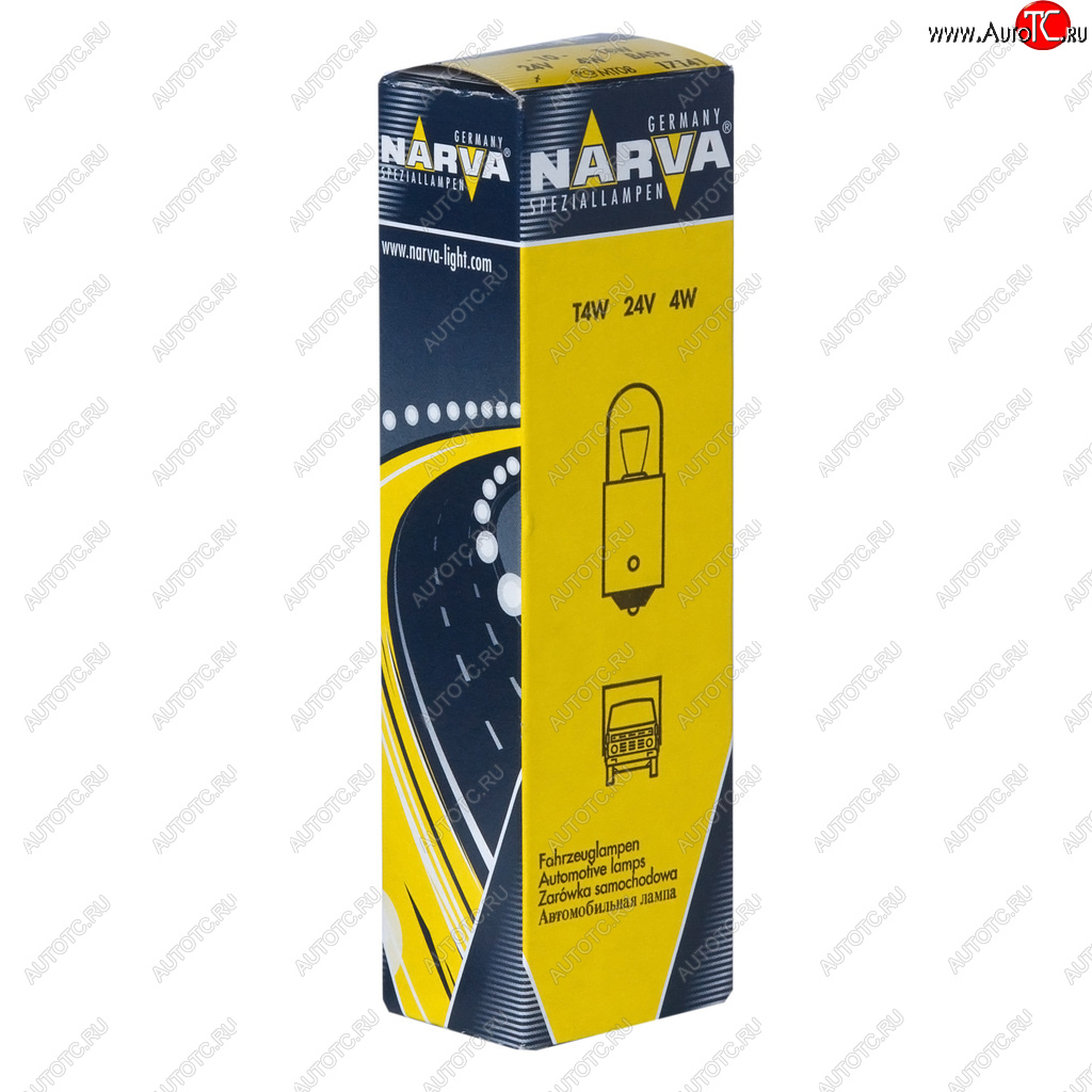 38 р. Лампа 24V T4W BA9s NARVA NARVA 171413000  с доставкой в г. Кемерово
