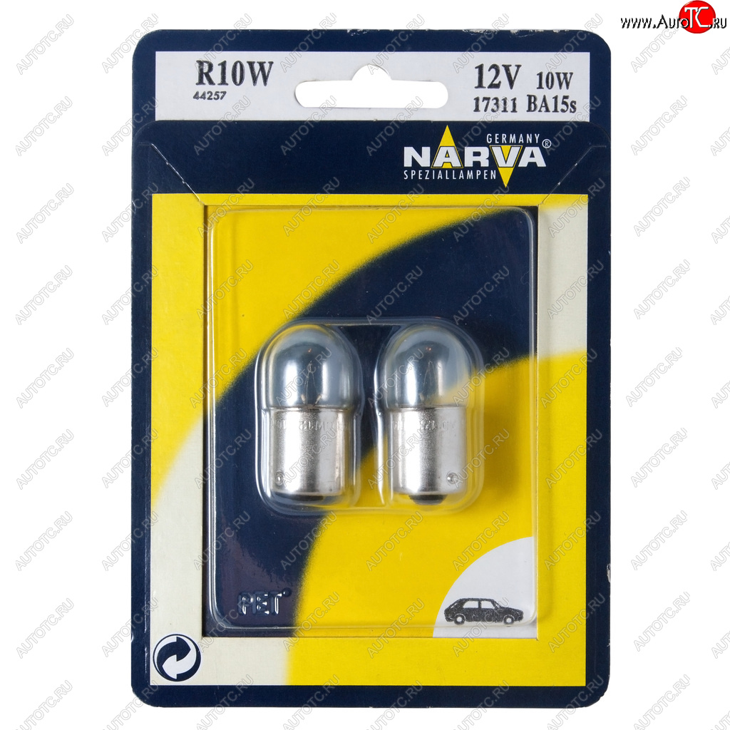 121 р. Лампа 12V R10W BA15s блистер (2шт.) NARVA NARVA 173114000  с доставкой в г. Кемерово