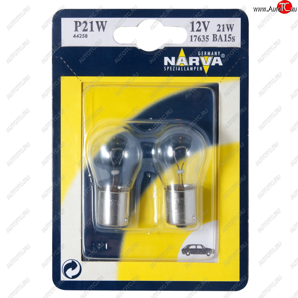 134 р. Лампа 12V P21W BA15s блистер (2шт.) NARVA NARVA 176354000  с доставкой в г. Кемерово