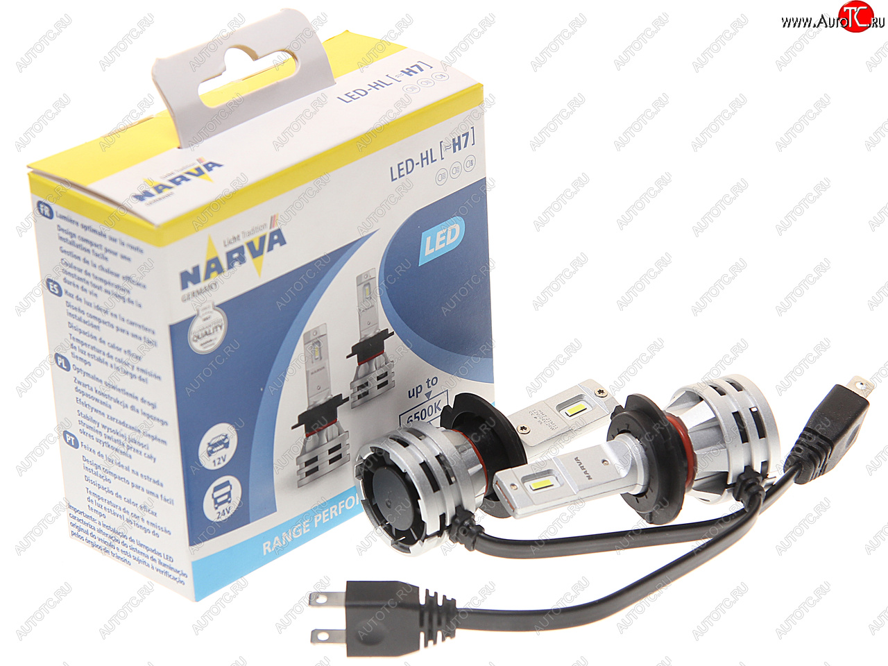 5 349 р. Лампа светодиодная 12V24V H7 24W PX26d 6500K бокс (2шт.) Range Perfomance LED NARVA NARVA 180333000  с доставкой в г. Кемерово
